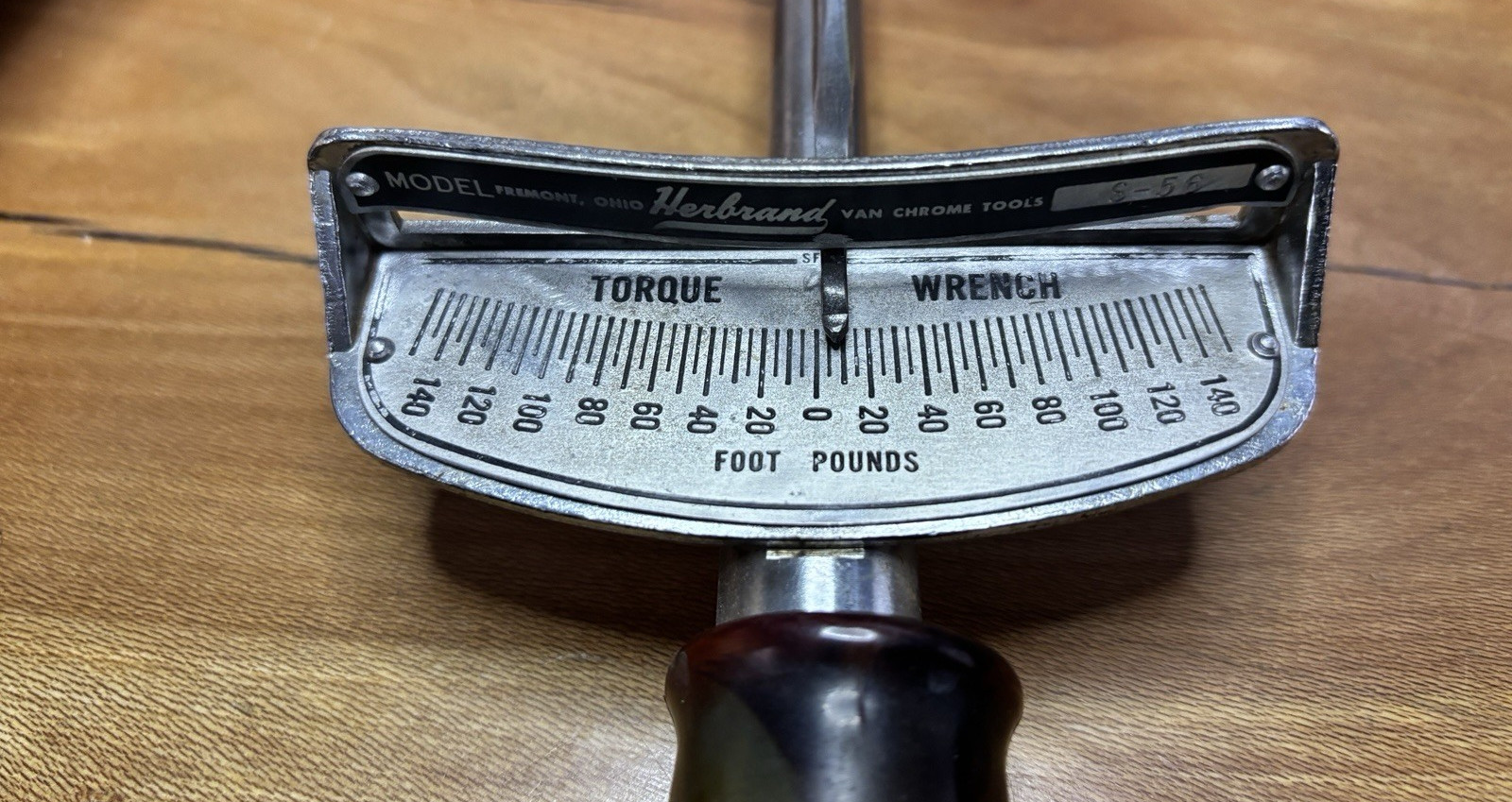 VTG Herbrand Torque Wrench Model S-56 1/2” Drive 0-150 Foot Pounds Made in USA