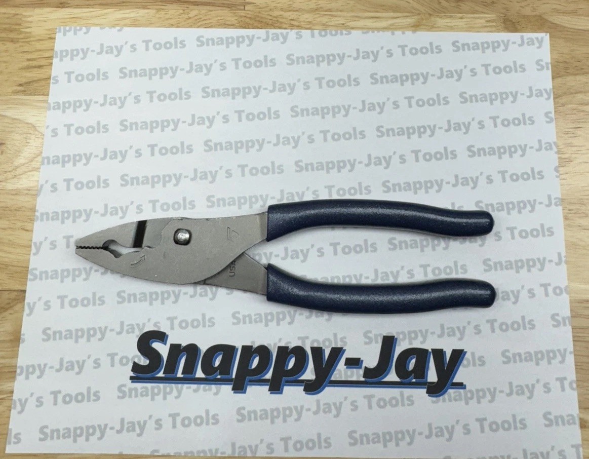 Snap-on Tools USA NEW STYLE POWER BLUE Soft Grip 8″ Flank Jaw Pliers HJ47ACFMB