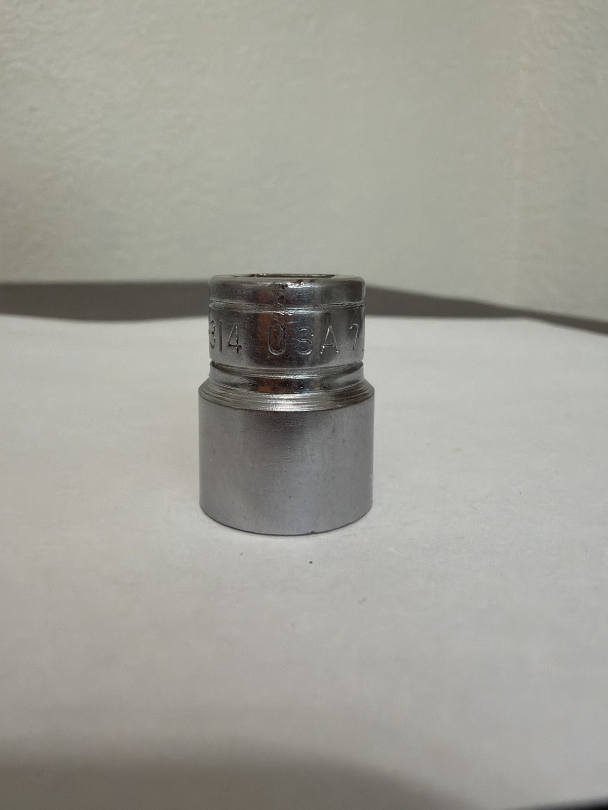 Snap-On Tools 3/8″ Drive 7/16″ 8PT Point SAE Chrome Double Square Socket F314
