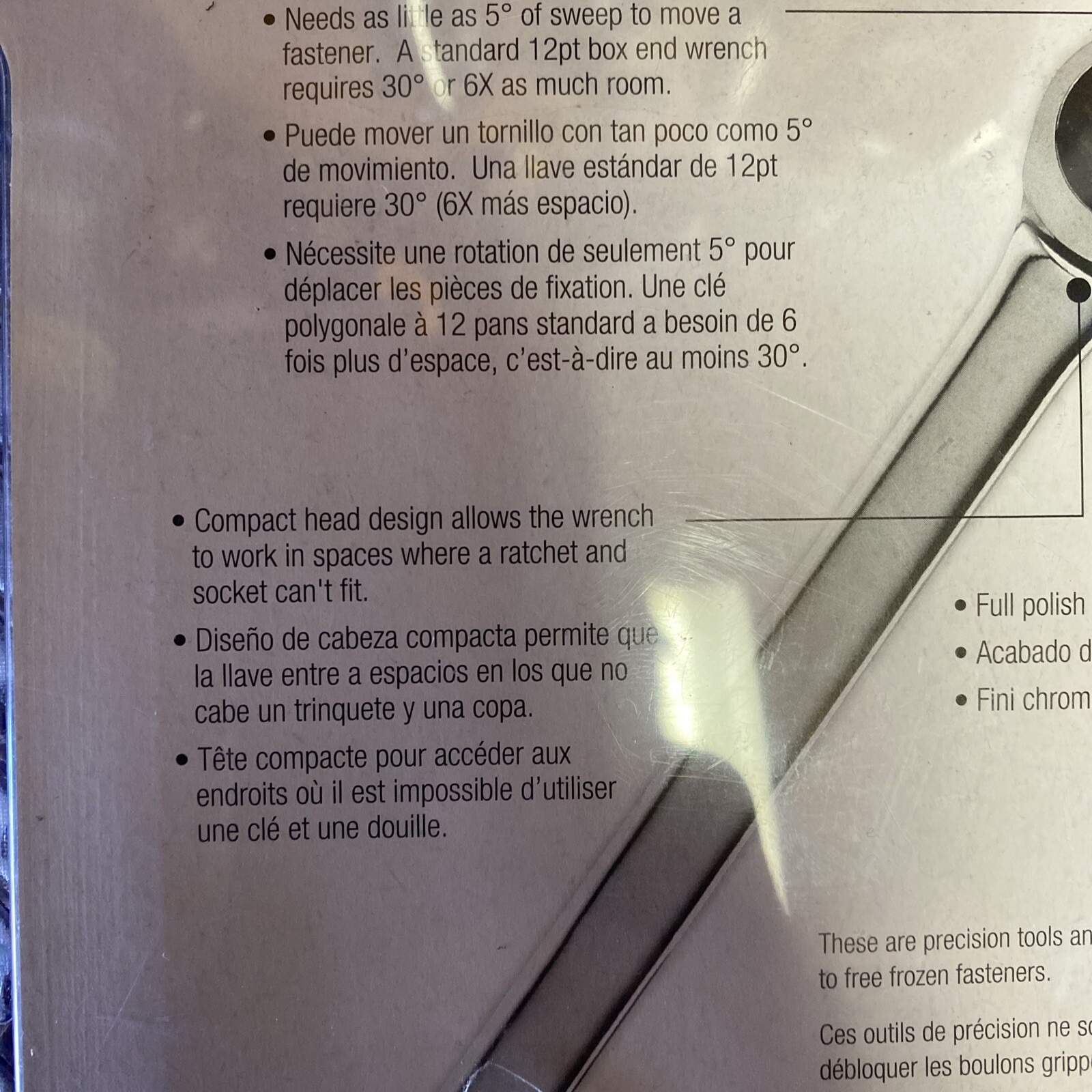 TEQ Correct Pro – 5 Pc SAE Ratcheting Wrench Set- TP93005