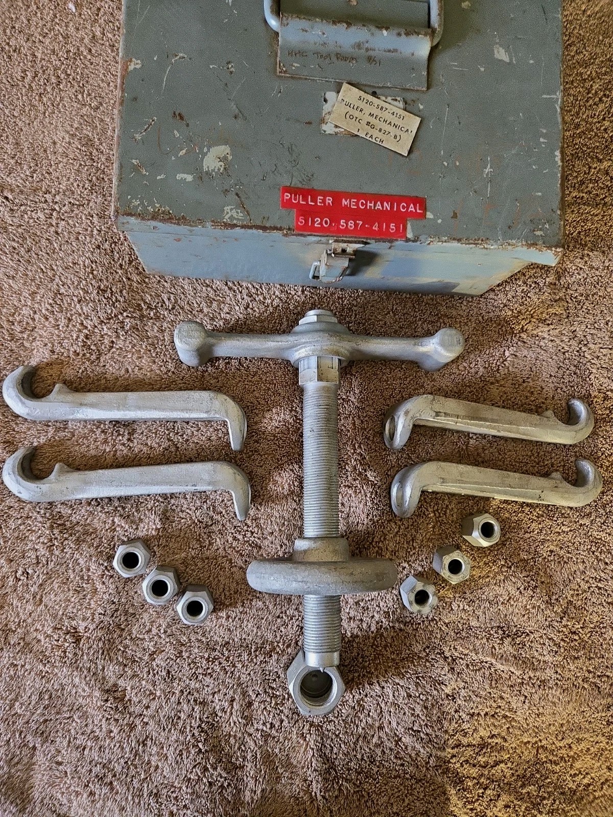Vintage OTC Professional Grade Specialty Puller Tool Set in Original Metal Box