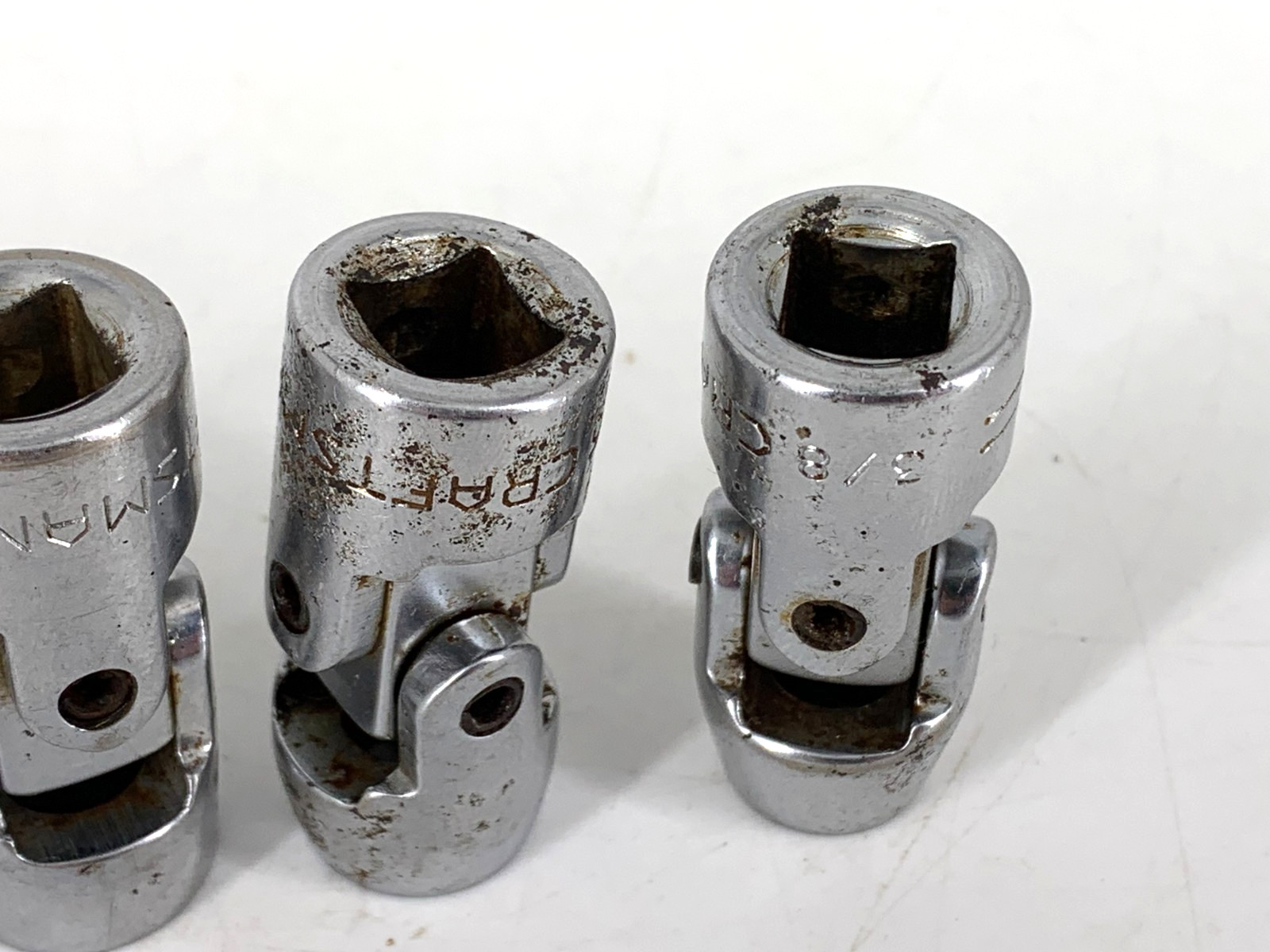 Craftsman (6) Universal Joint Sockets 3/8 Dr V 3/8, 7/16, 1/2, 9/16, 11/16, 3/4