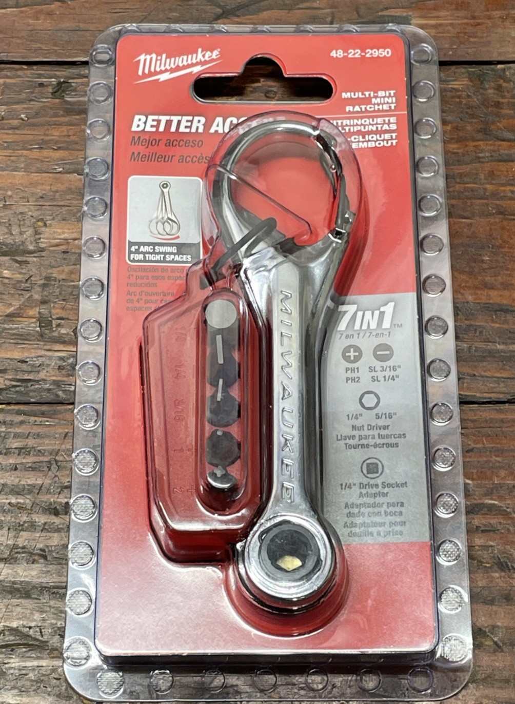 Milwaukee 48-22-2950 7-in-1 Multi-Bit Mini Ratchet