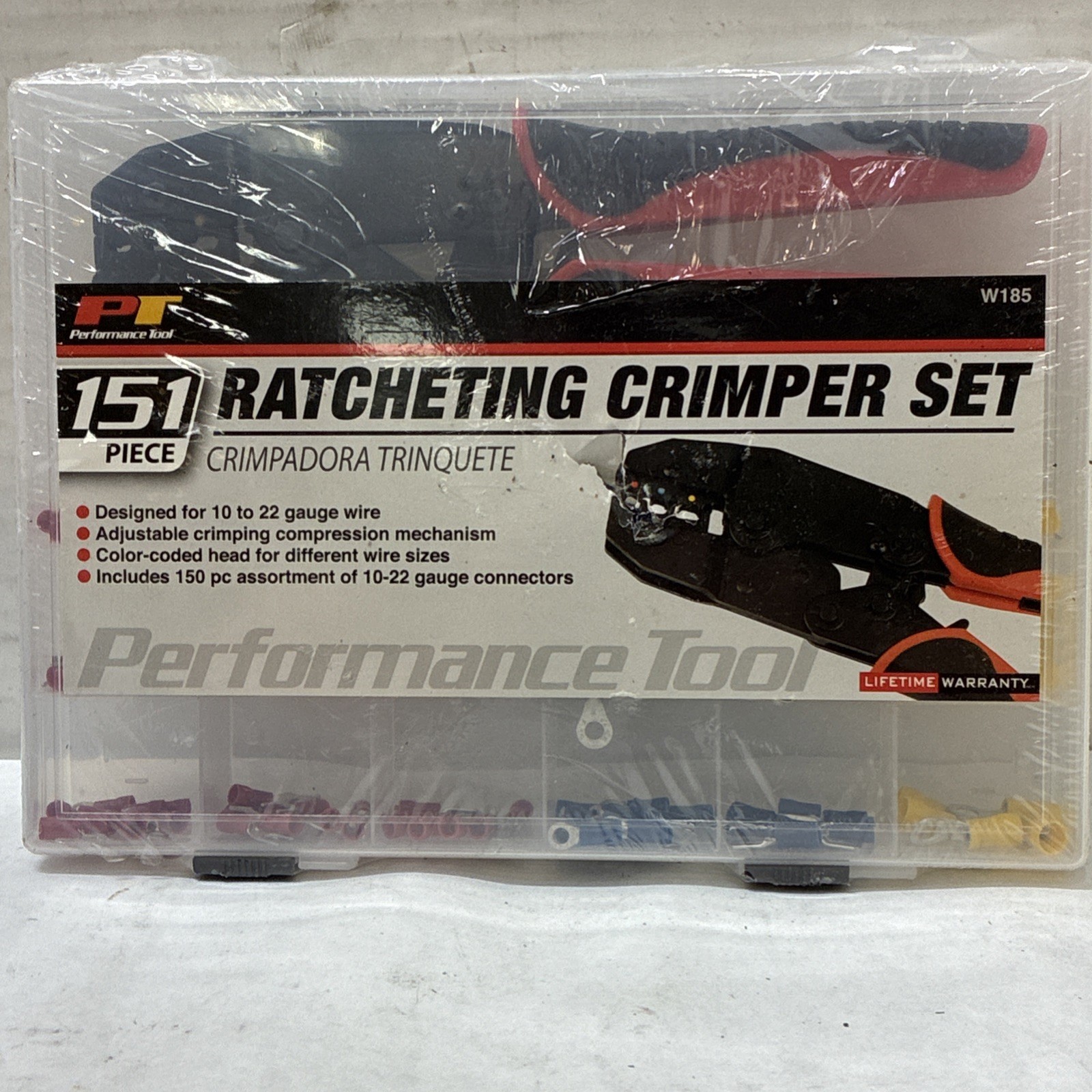 Performance Tool W185 151 pc. Ratcheting Crimper Set