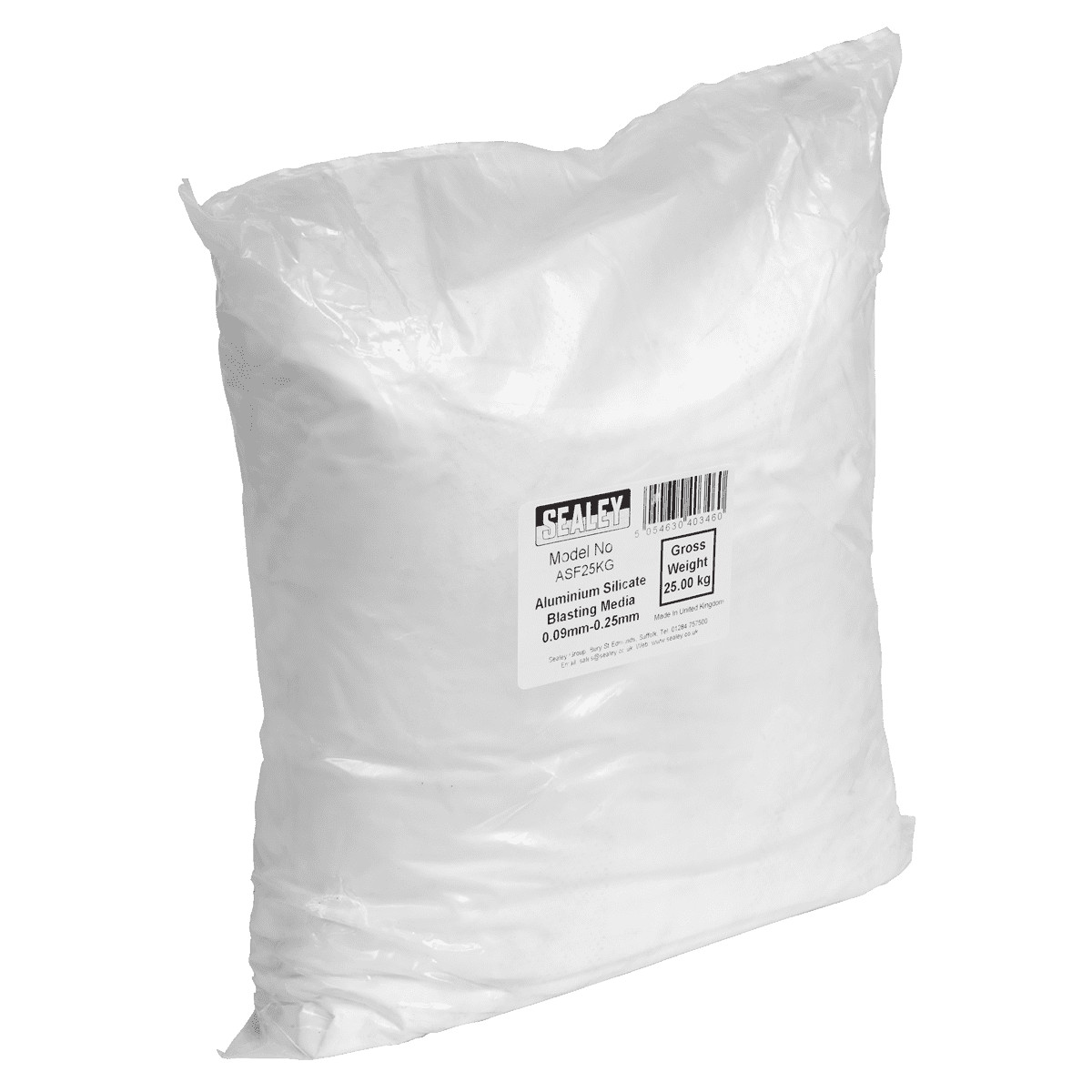 Sealey ASF25KG Aluminium Silicate Blasting Media 0.09mm-0.25mm