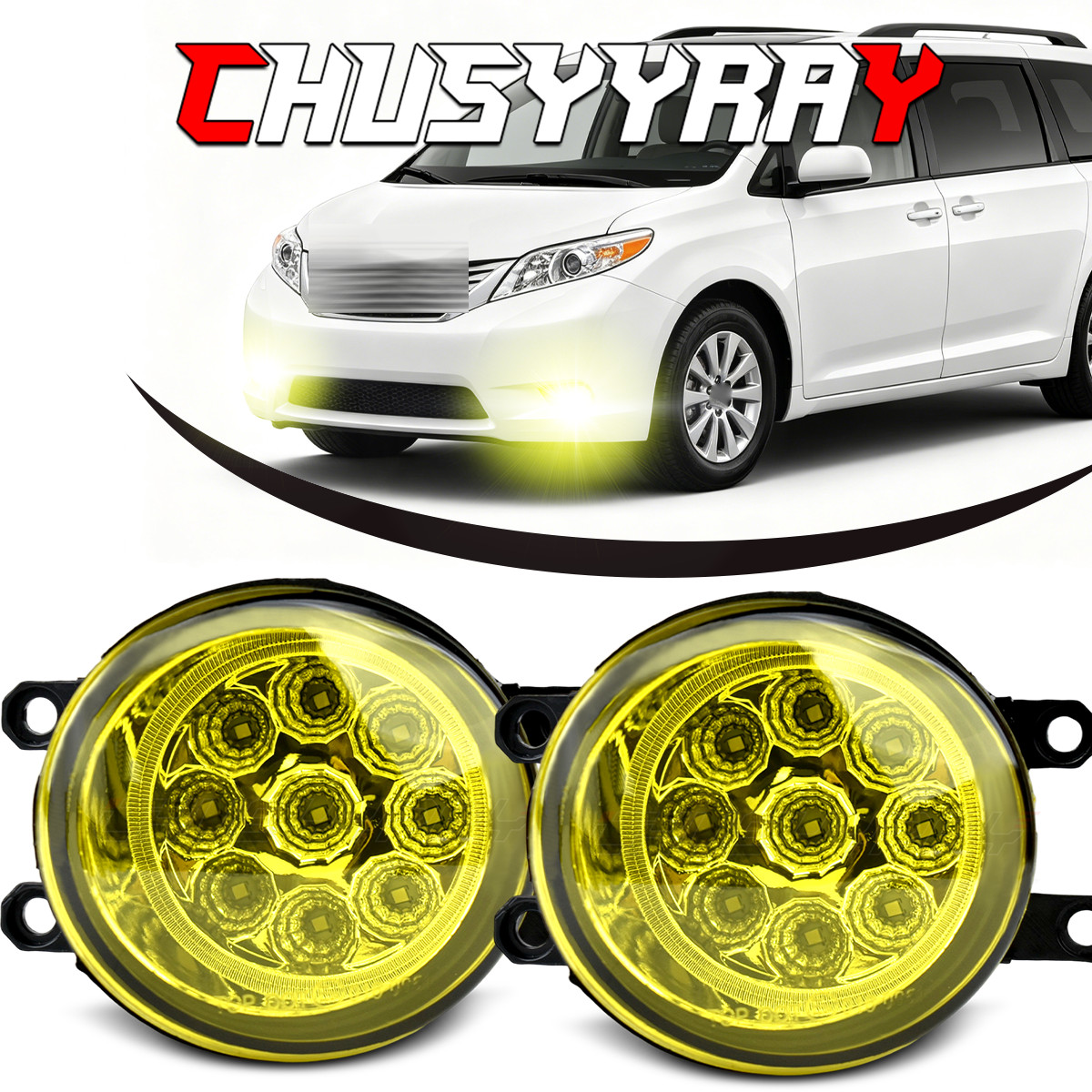 Pair Bumper LED Fog Light Lamp White For Toyota Corolla 2009-2013 Replacement