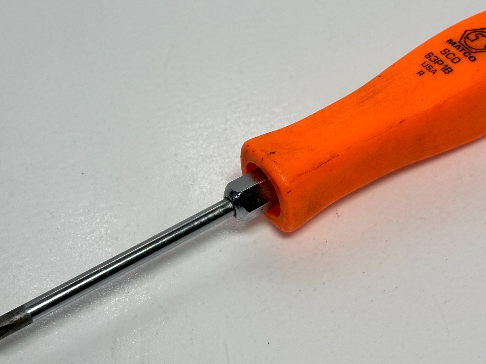 Matco Tools USA SCO 63P1B #1 Phillips Tip Orange Hard Handle Screwdriver