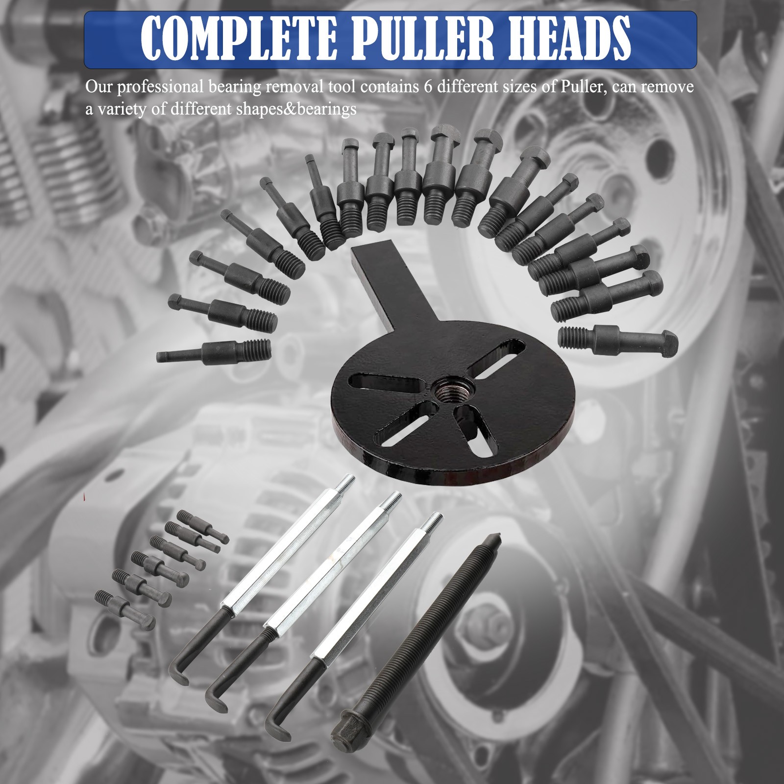 Bearing Disassembly Puller Inner Hole Puller Removal Tool Three-jaw Puller Set