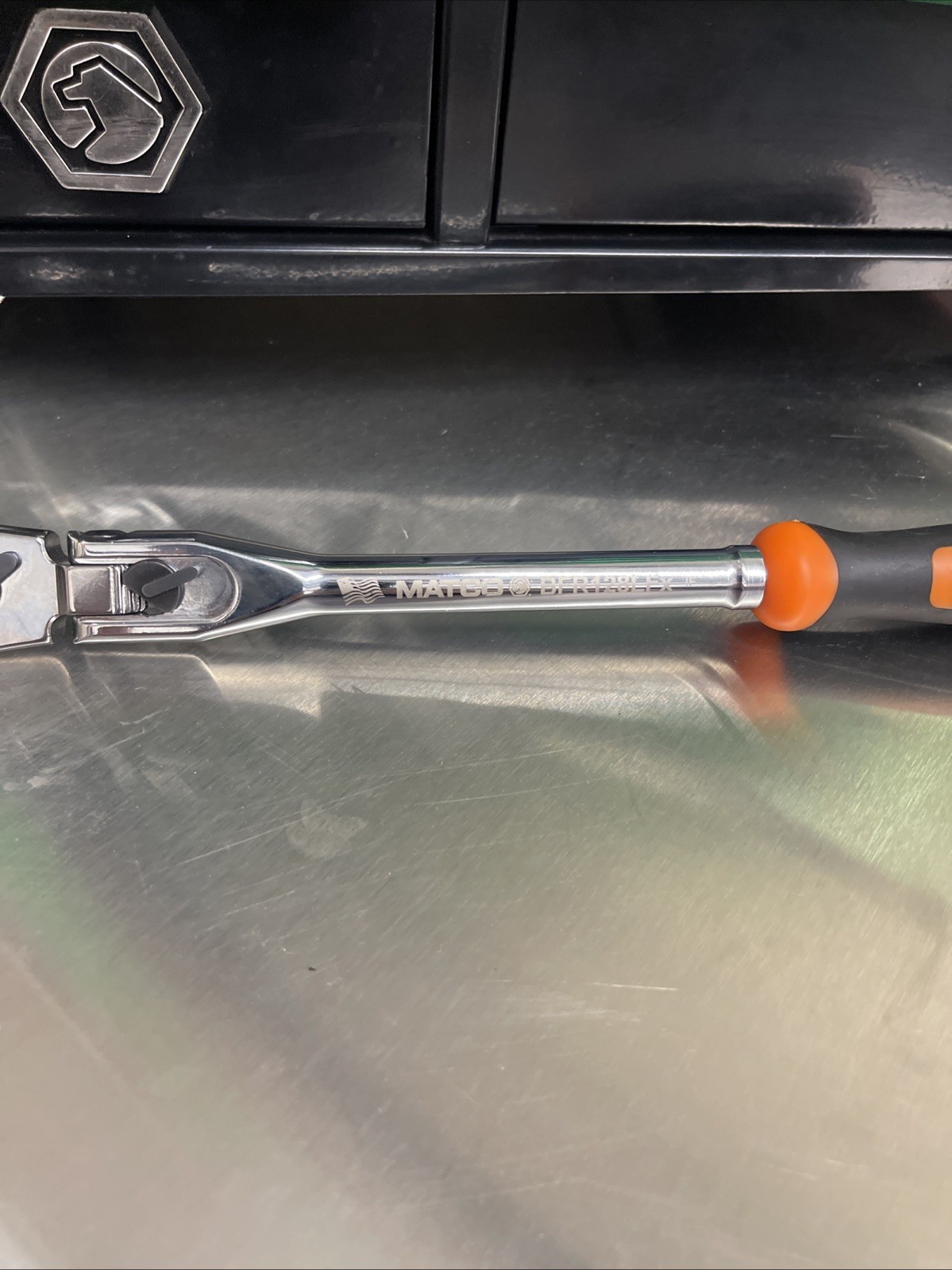 NEW! Matco Tools BFR128LFM 3/8″ DRIVE 12-1/2″ LOCKING FLEX HEAD RATCHET Orange