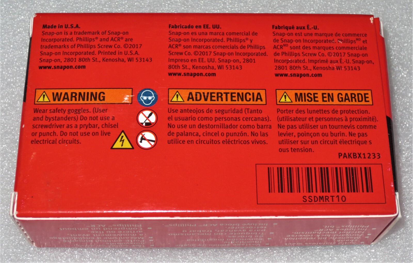 *NEW* Snap-on T-HANDLE Ratcheting Screwdriver, STUBBY ~ SSDMRT1O *ORANGE* NIB!