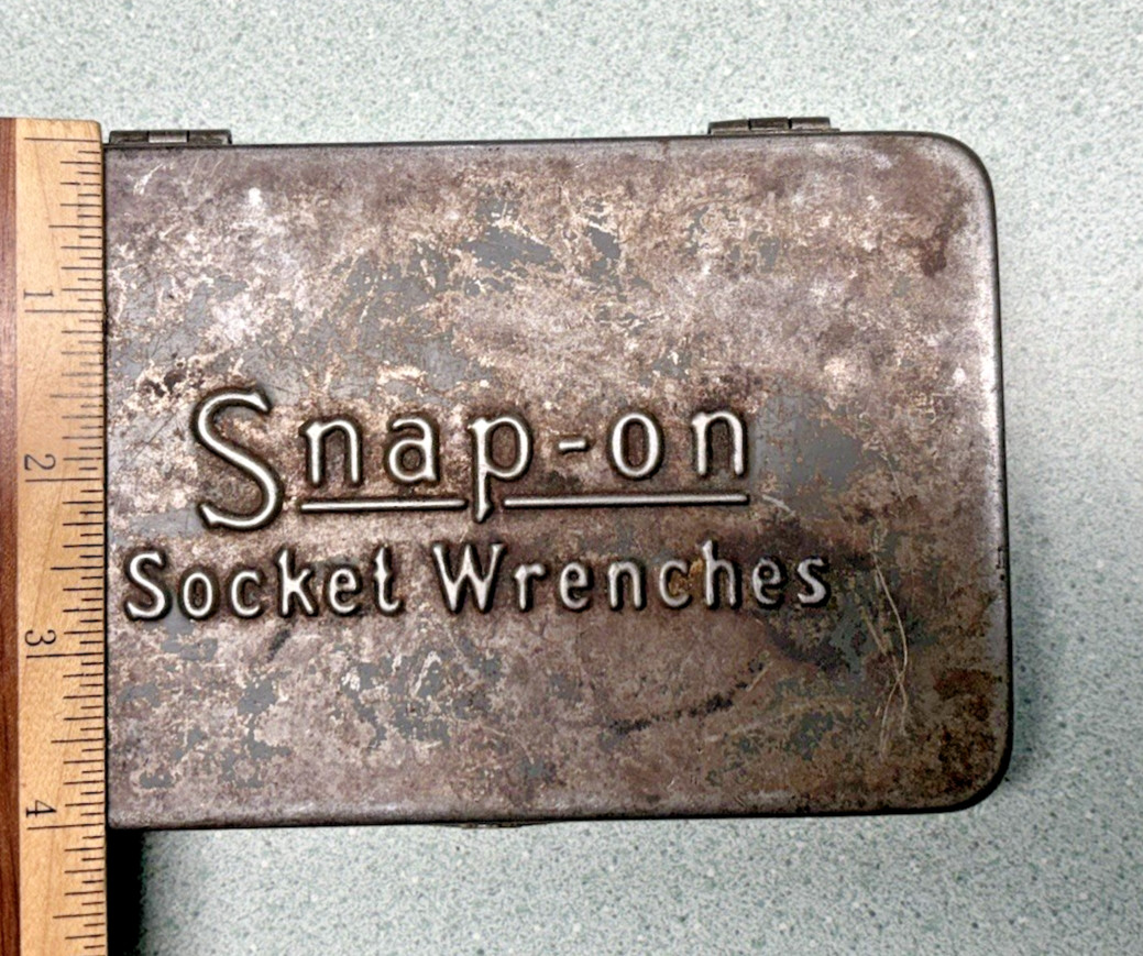Vintage Snap-On Early Socket Wrench Set Case TM 6 7 8 11 E date 1944 RARE WWII