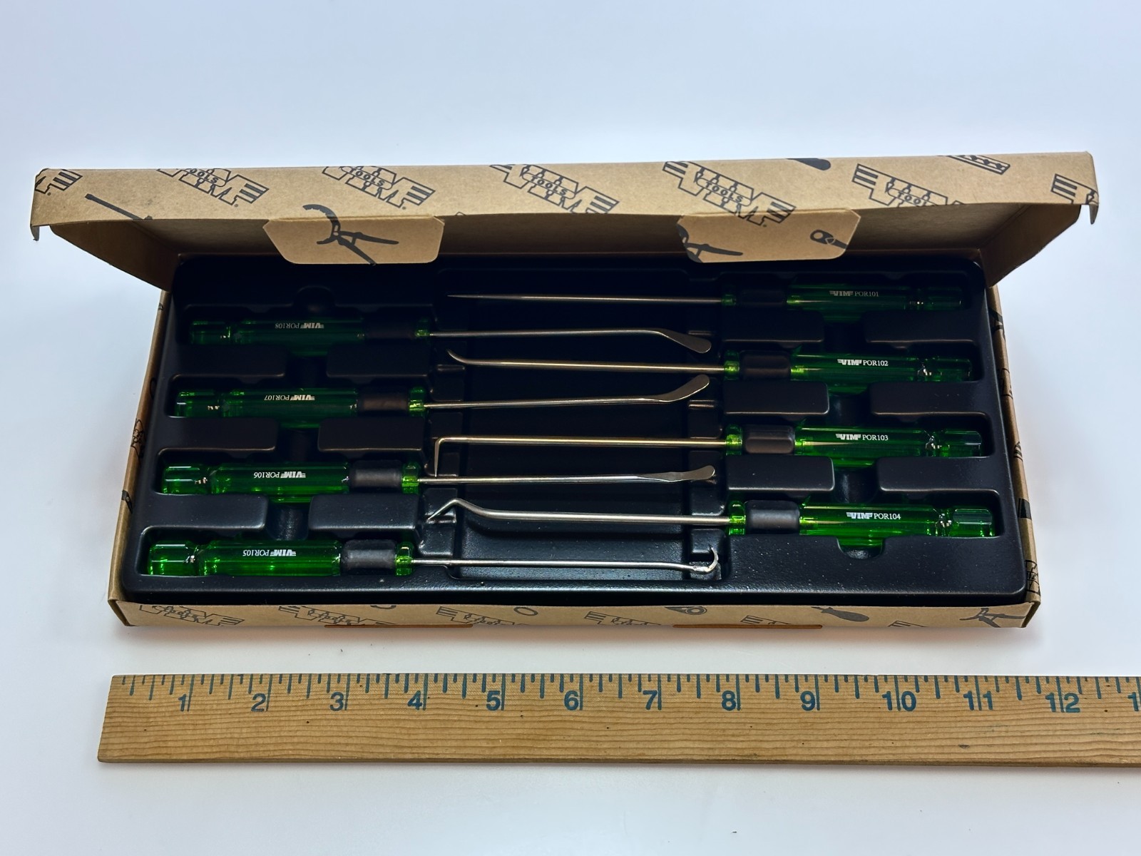 NEW VIM Tools 8pc GREEN Mini Pick and O-Ring Removal Spoon Tool Set, # POR100
