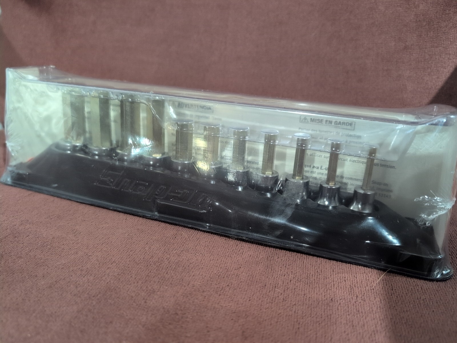 Snap On 11 Pc 3/8″ Drive Metric Standard Hex Bit Socket Set 4-14 mm 211EFAMY NEW