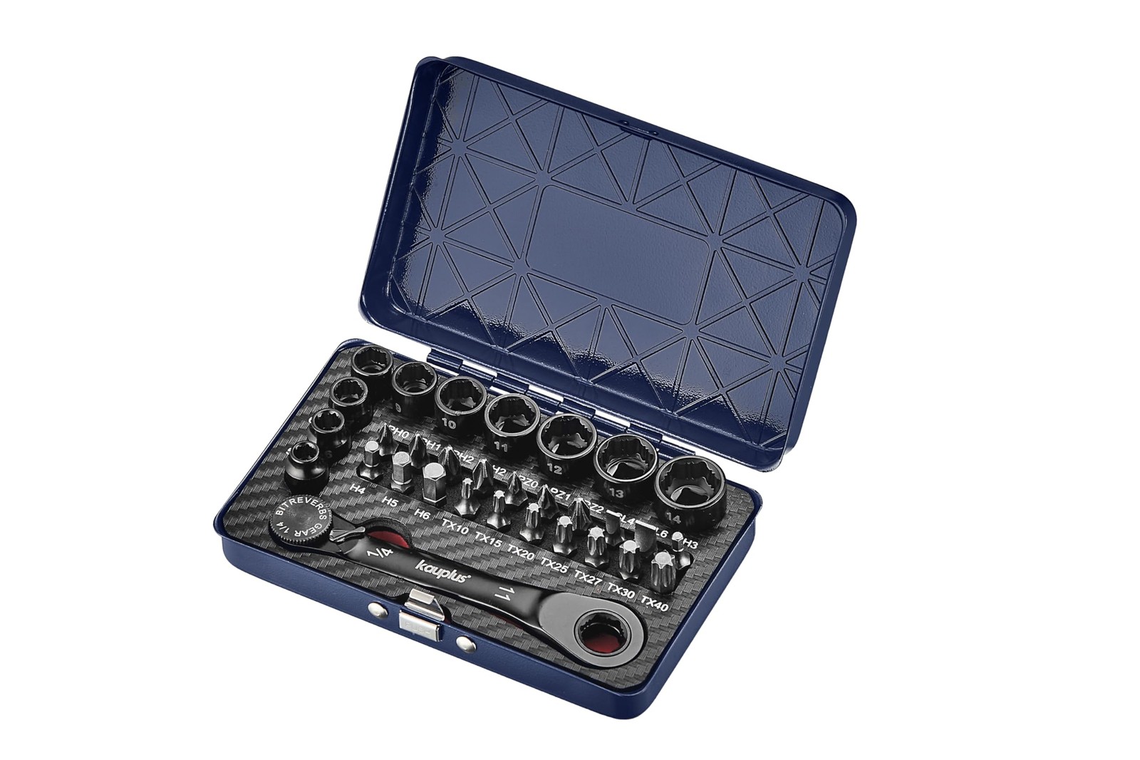 1/4” Mini Reversible Ratchet Wrench Tool Kit, 32 PCS Low Metal
