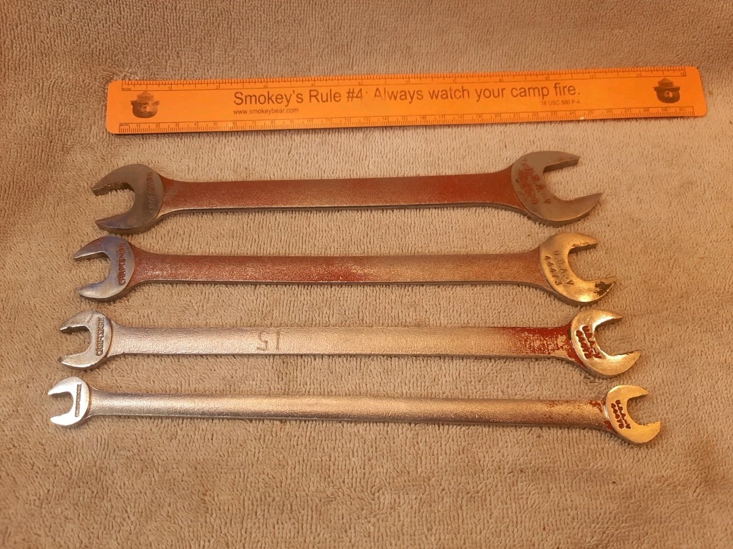 Vintage Craftsman 4pc SAE Tappet Wrench Set -V- 44475. 44474, 44473, 44472, USA