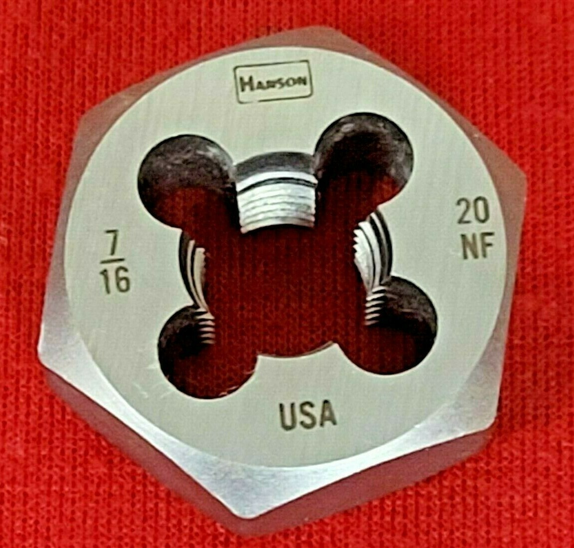 7/16-20 NF X 1″ Hex Die Irwin Hanson 6540 Rethreading Carbon Steel USA