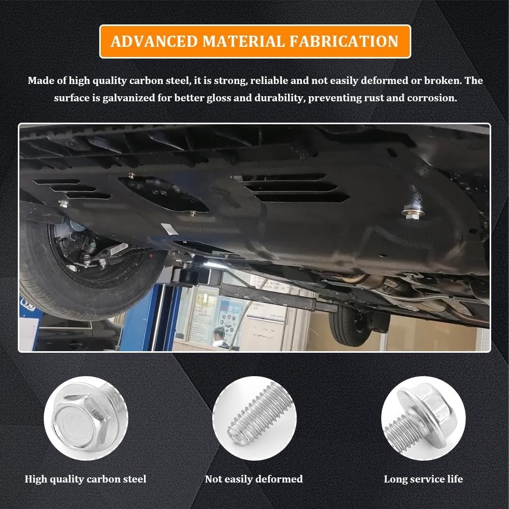 4PCS M8 .25 x 20mm Stainless Steel Differential Cover Bolt Kit for Most Cars
