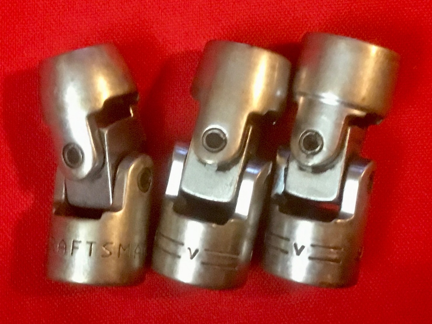 Craftsman =V= Series 3/8 Drive Swivel Flex Sockets SAE 7/16” 1/2” 9/16” 12pt USA