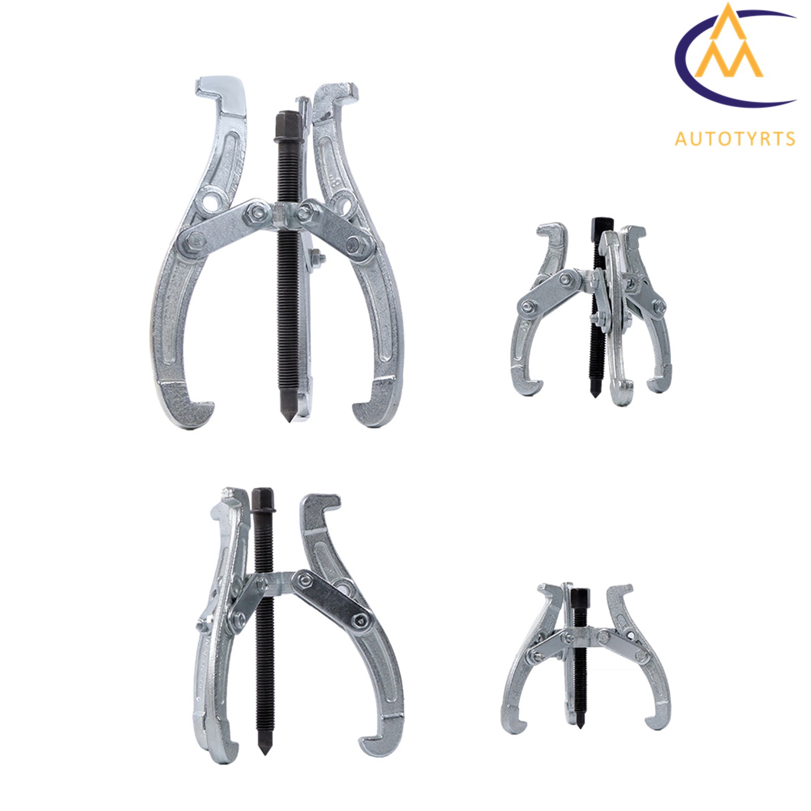 3″ 4″ 6″ 8″ Gear Pulley Bearing Puller Removal Tool 4PCS Gear Puller 3-Jaw Set