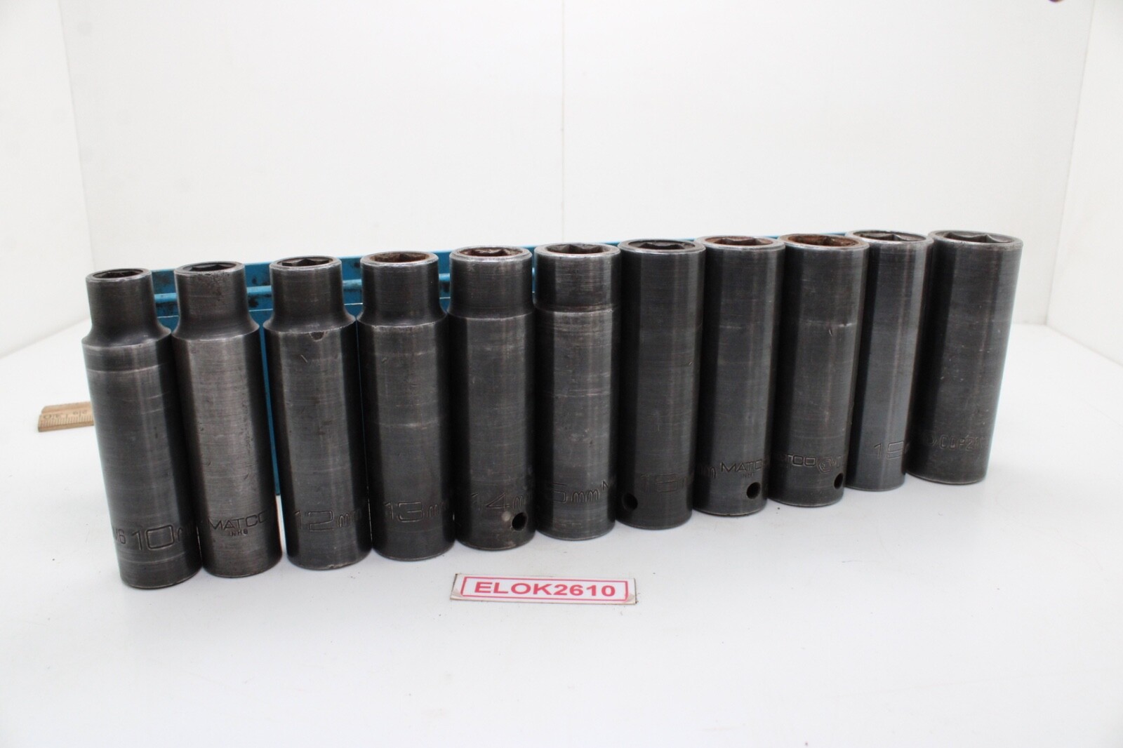 Matco CDP10M6-CDP21M6 10- 21mm 1/2″ Drive 11 Pc 6 Point Deep Impact Socket USA
