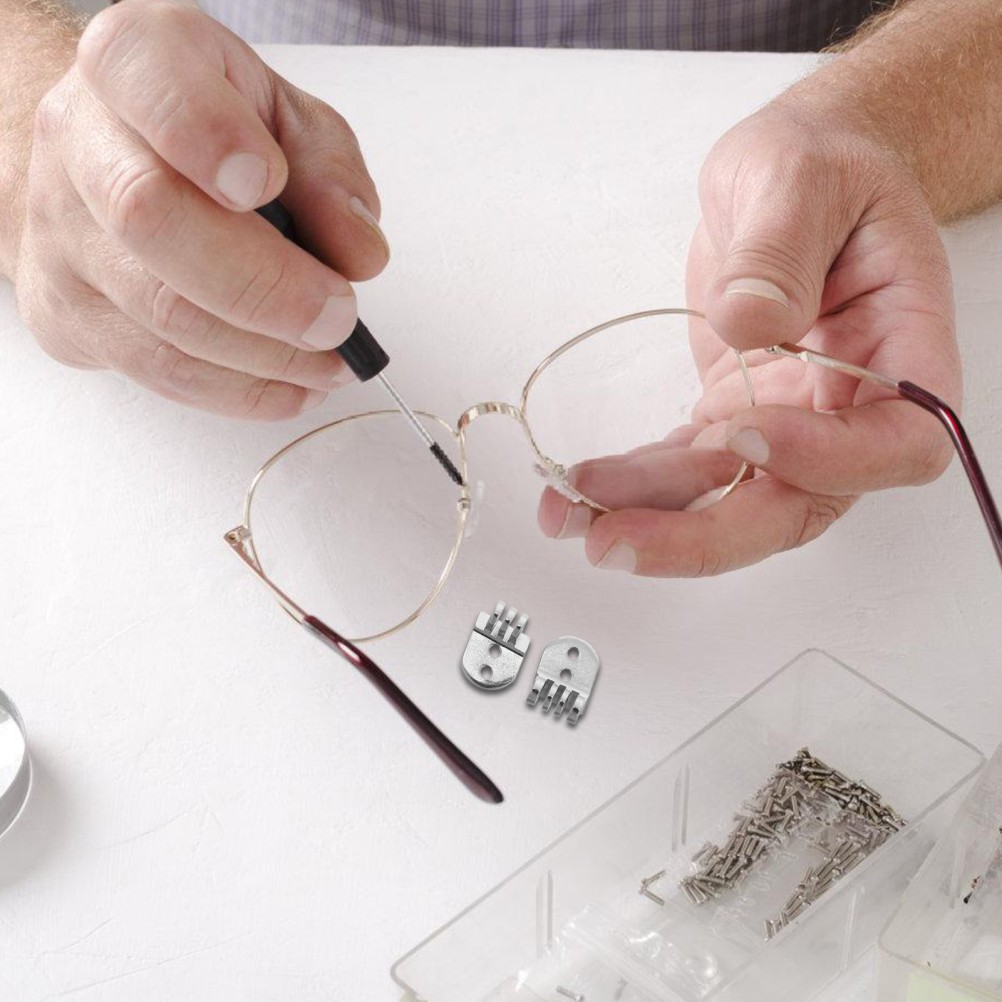5 Sets Metal Eyewear Hinges Replacement for Repair Kit Eyeglasses Supplies