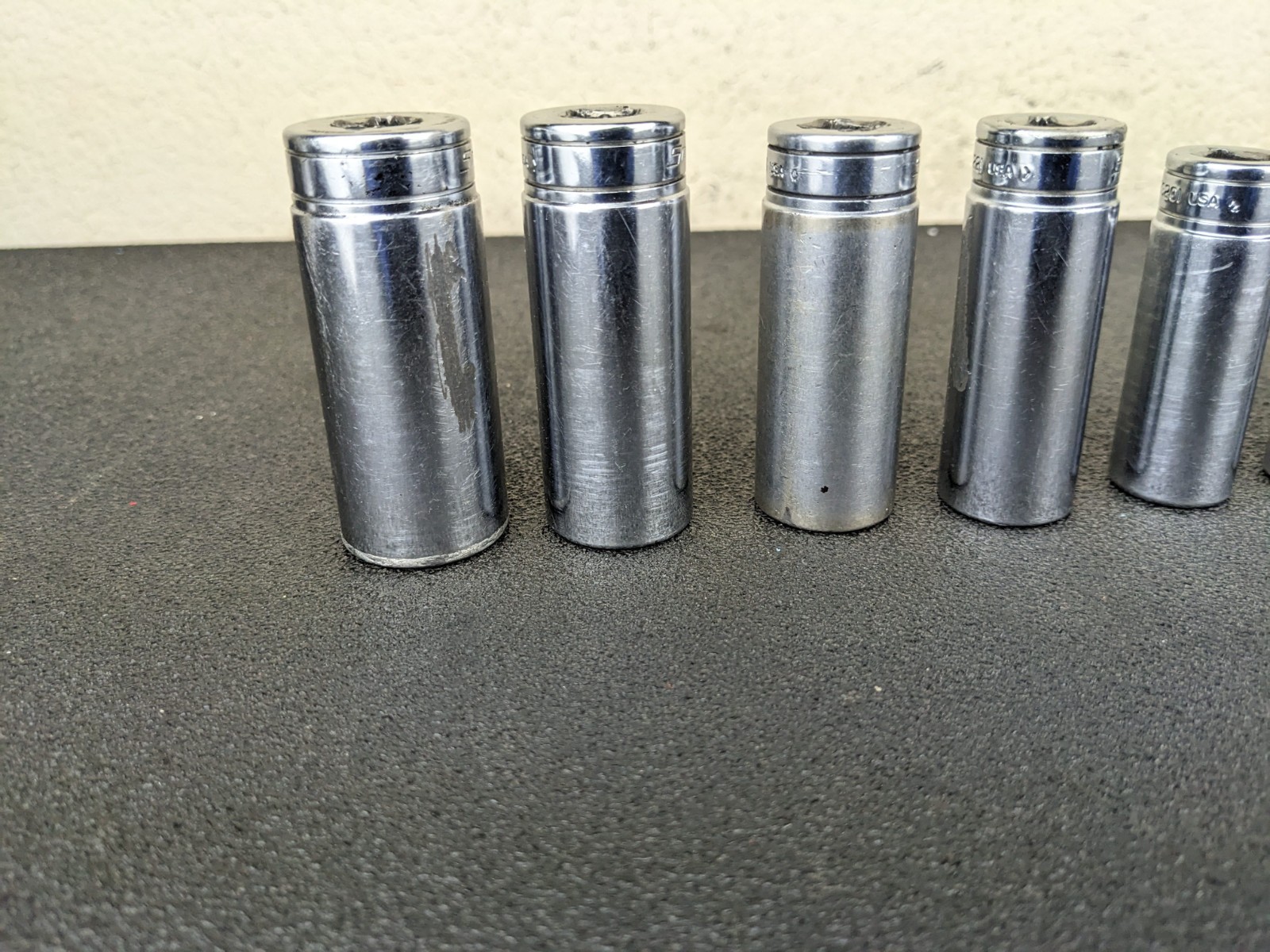 #bo727 Snap-on 211SFSY 1/4″ 7/8″ SAE 11-Piece 3/8″ Drive 6-Point Deep Socket Set