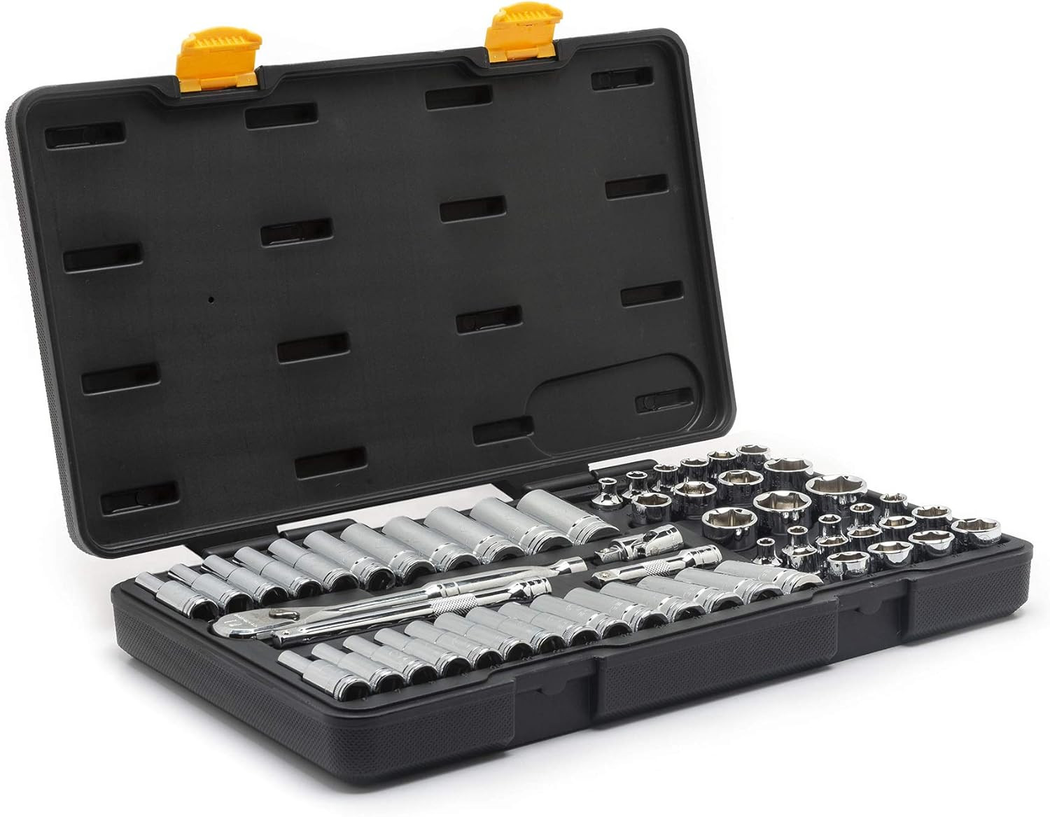 GEARWRENCH56 Pc. 3/8″ Drive 6 Pt. 120XP Mechanics 3/8", Black & Silver