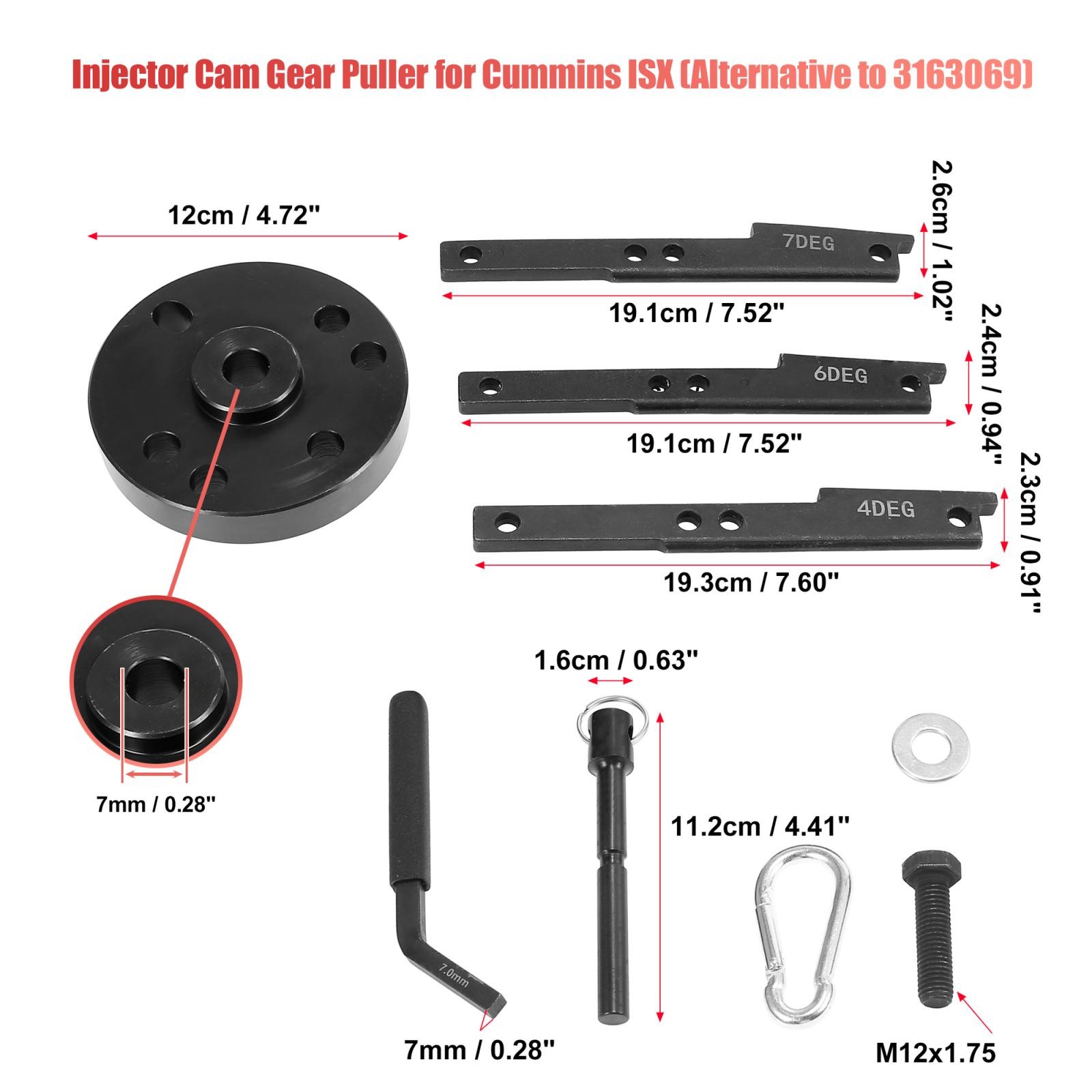 3163021 3163069 3163530 for Cummins ISX Timing Injector Cam Gear Puller Tool Kit