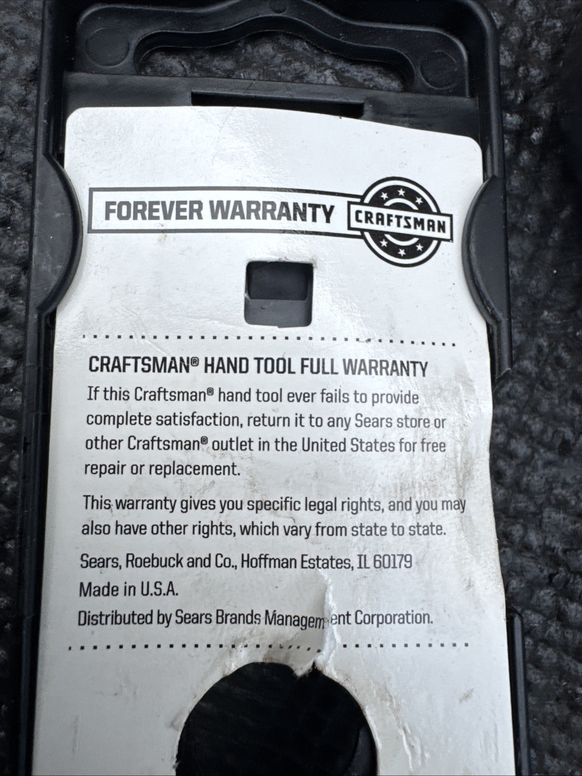 Sexy Sears Craftsman USA Nos 1/2” Drive Quick Release Ratchet 44809 On Hang Tag