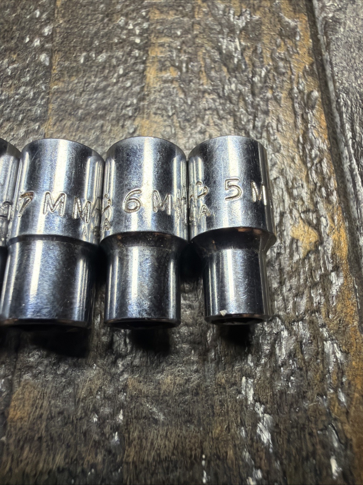 MAC Tools M6 Lot Of 9 1/4″ DR, 6PT Metric 5,6,7,8,9,11,12,13,14mm SHALLOW
