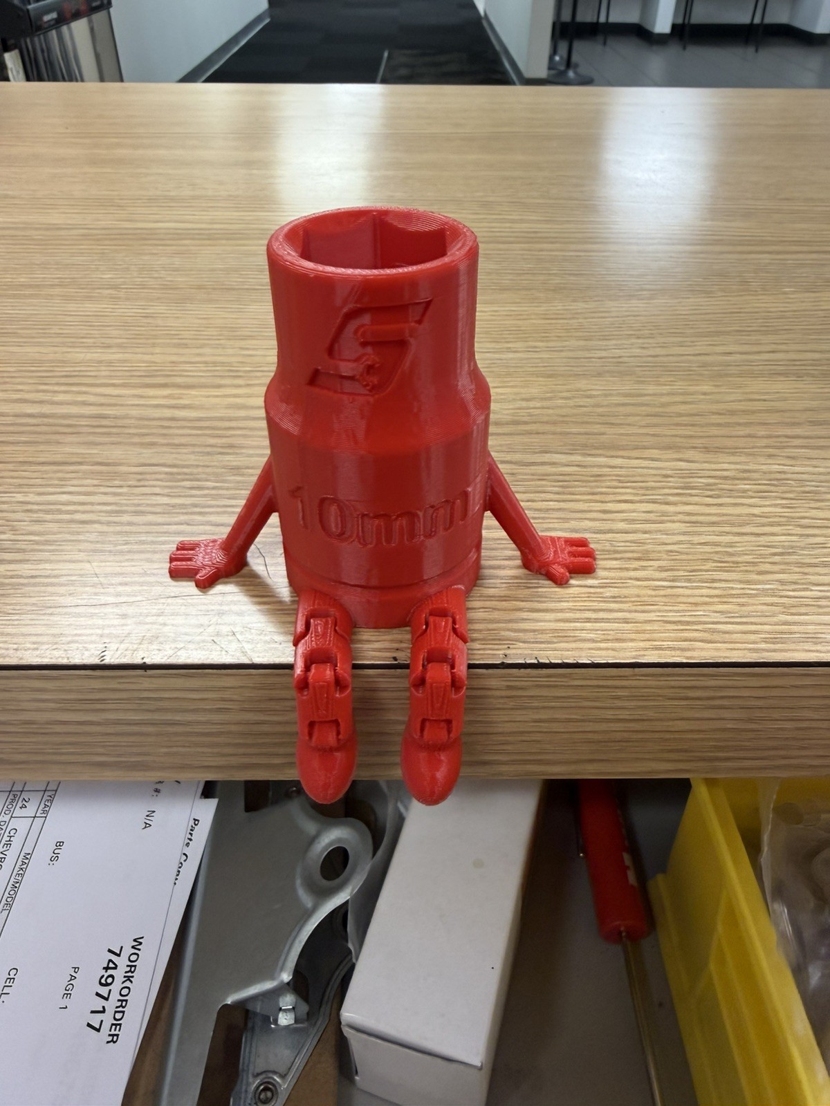 3 Inch, 3d Printed 10mm For Snapon Socket Buddy RED