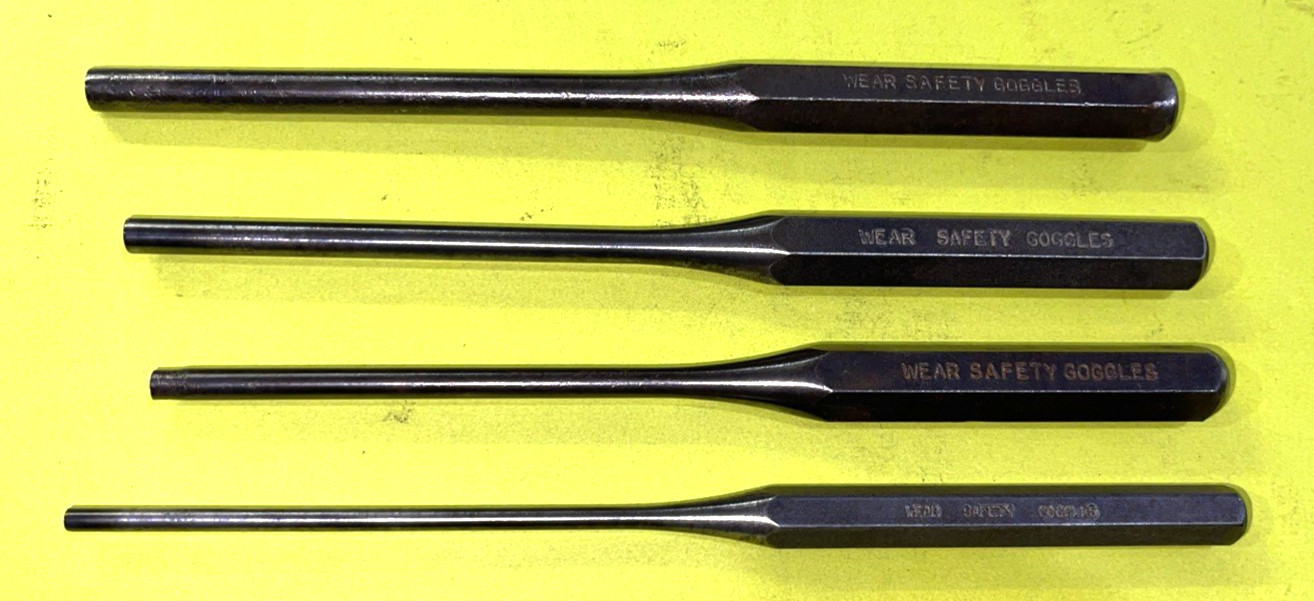 MAC TOOLS 4 PIECE LONG PIN PUNCH 5/32-5/16 SET FREE SHIPPING IN THE US