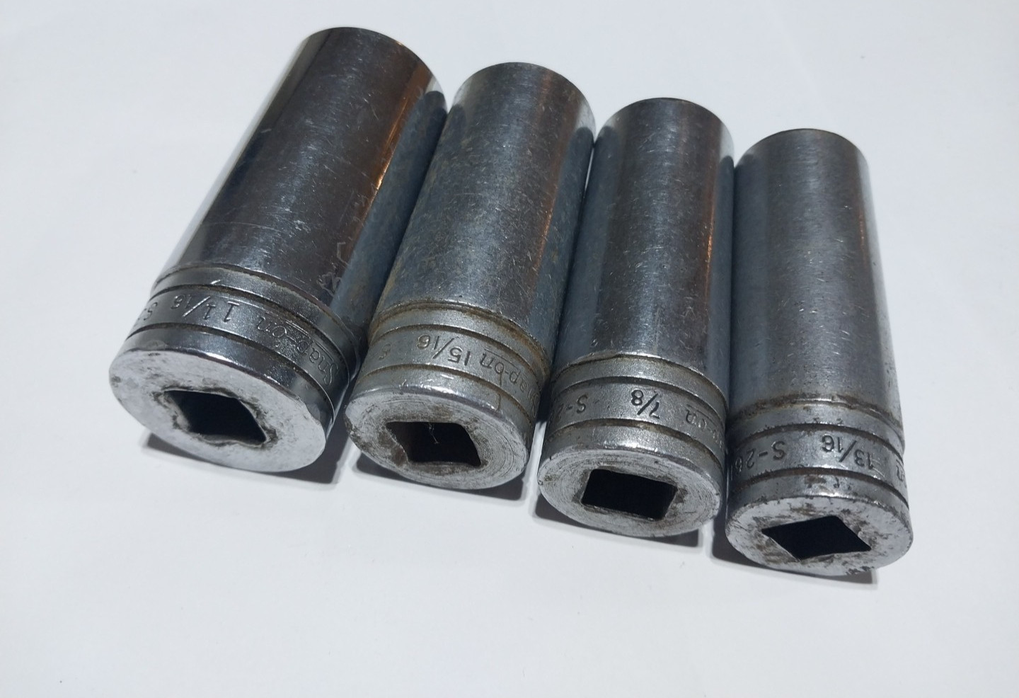 Snap On 1/2″ Dr Deep Sockets 13/16,7/8,15/16,1 1/16 » So#95