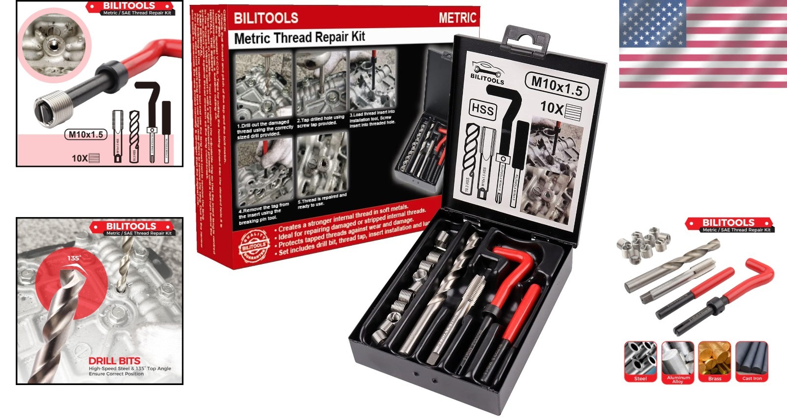 Complete M10x1.5 Thread Repair Kit – Enhance Threads and Torque Capabilities
