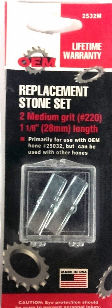 OEM Replacement Stone Set 2 Medium Grit (#220) 1 1/8″ 2532M *Made In The USA*