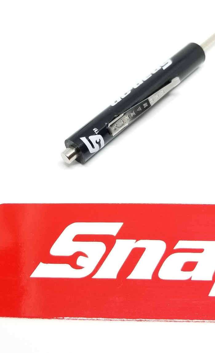 2 Black Snap on tools screwdrivers per order . pocket screwdriver . magnet end