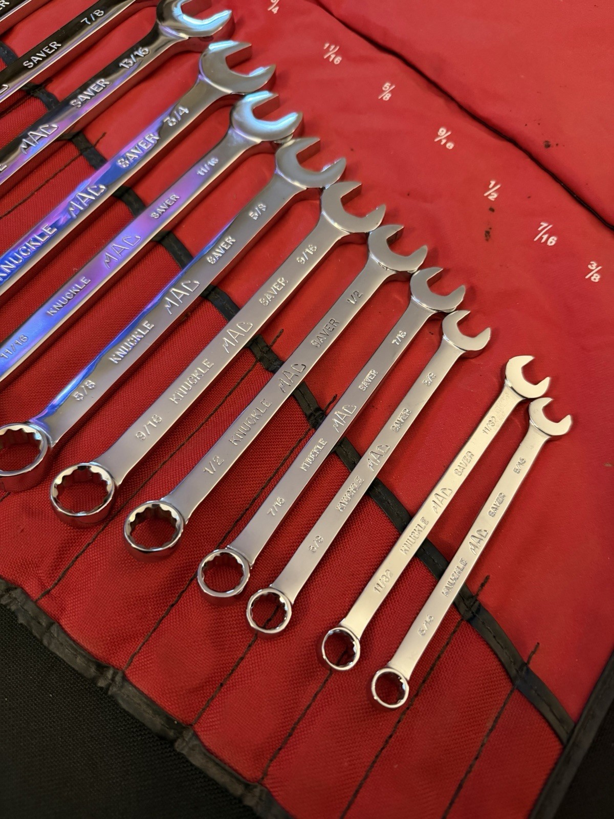 Mac Tools 13 Piece Knuckle Saver SAE Wrench Set In Pouch – SCL132KR