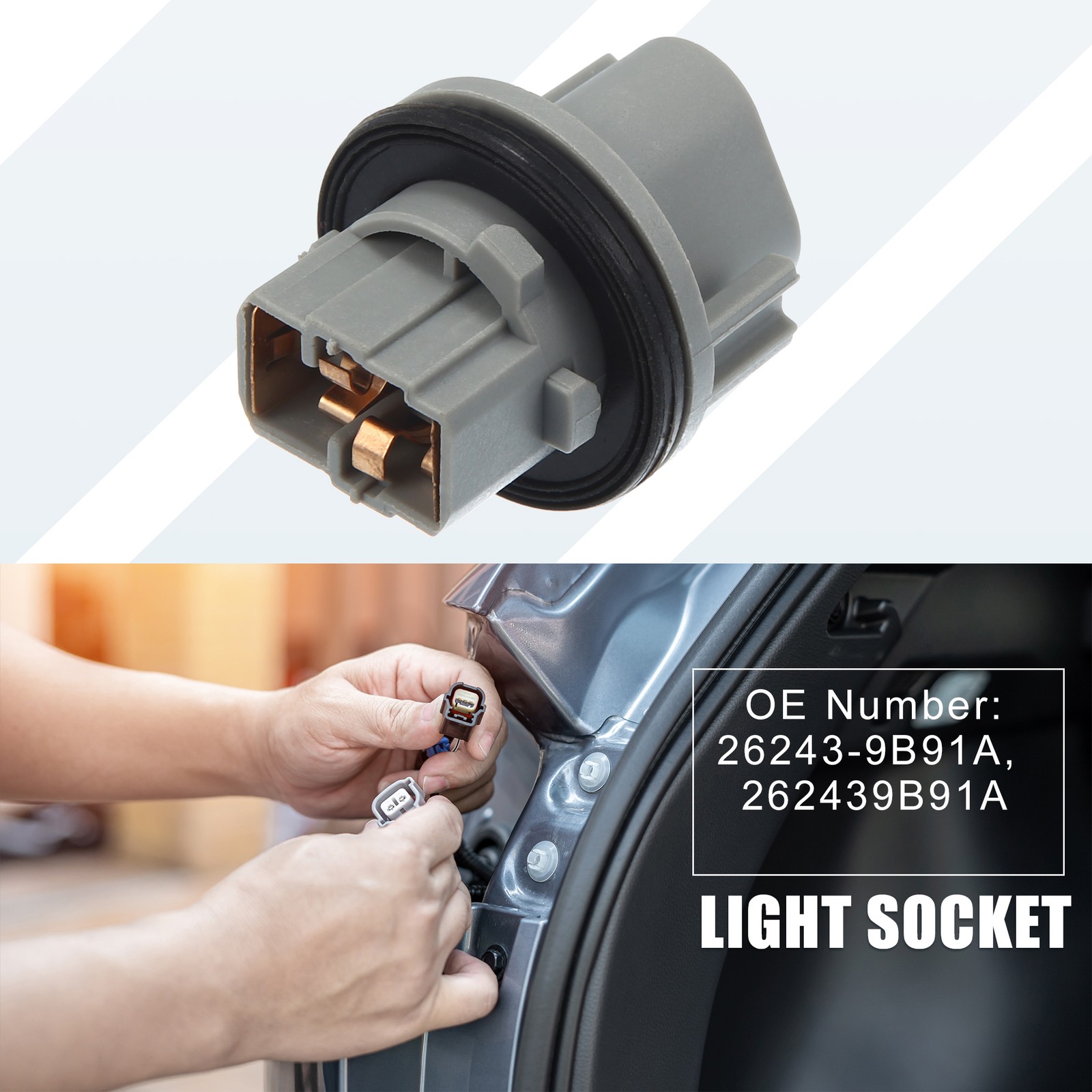 Turn Signal Light Bulb Socket Holder 26243-9B91A for Nissan Altima 2009-2022