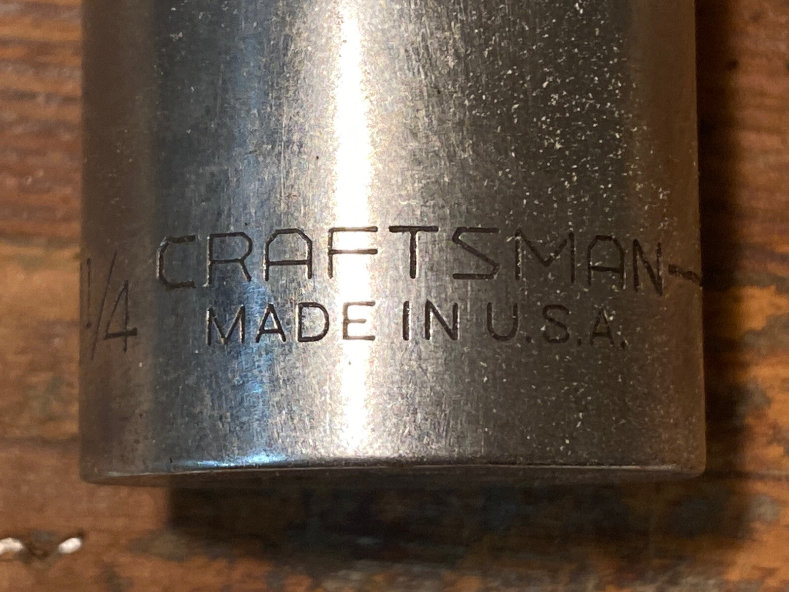 Vintage Craftsman 1-1/4» SAE Shallow 12 Point 1/2» Dr. Socket -V- 47517 USA