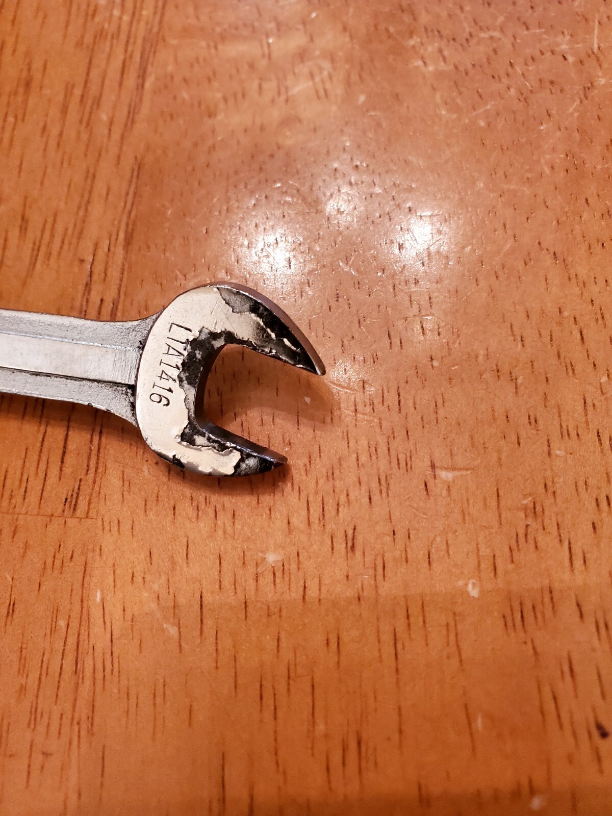 Blue Point Supreme 7/16″-1/2″ SAE Low Torque Slime Line Open End Wrench LTA1416