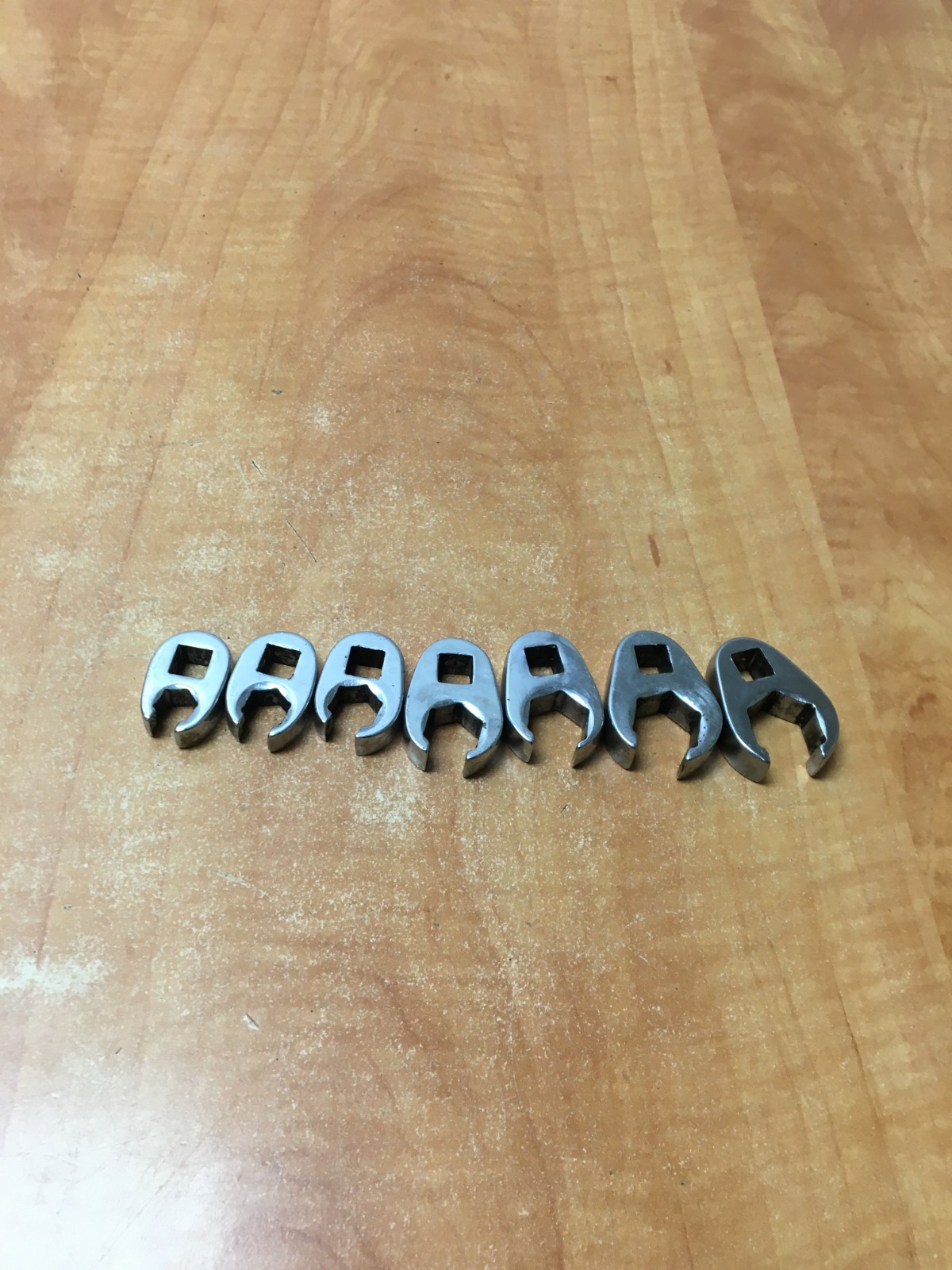 Vintage Snap On 7 Pc. Crowfoot Flare Nut Set 207S-FRH 3/8 Drive 3/8-3/4 COMPLETE
