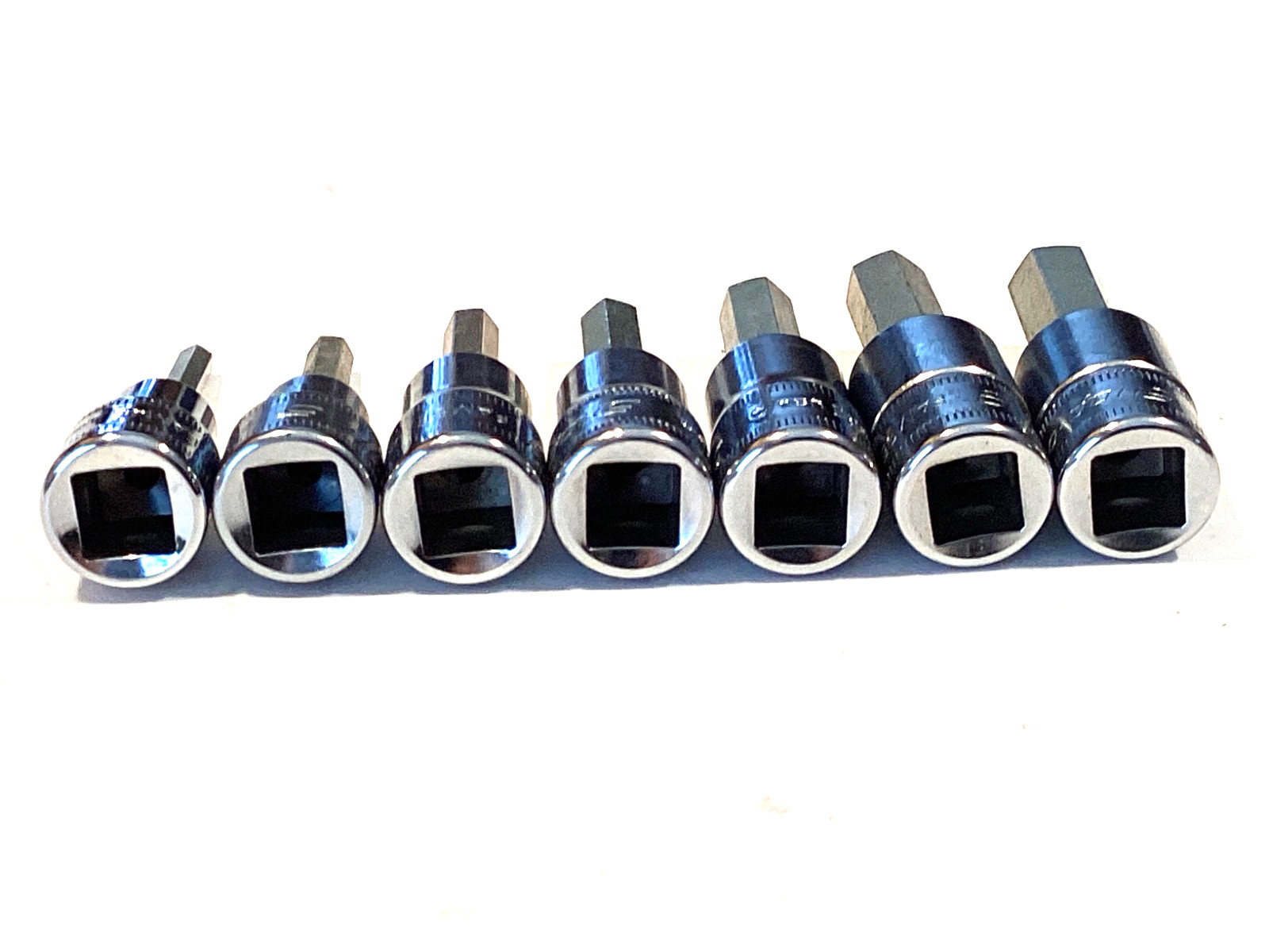 Snap On NEW 7 Piece 3/8″ Drive Metric Hex Bit Socket Set 4MM To 10MM 207EFAMY