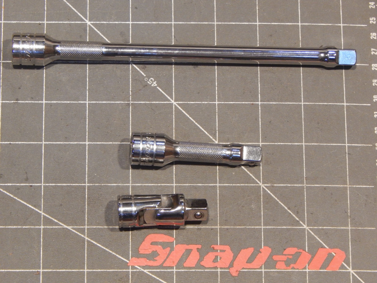 Snap On 3Pc 3/8 Drive Knurled Socket Extension Universal Set 8″ 3″ FU8A FXK8 Dr