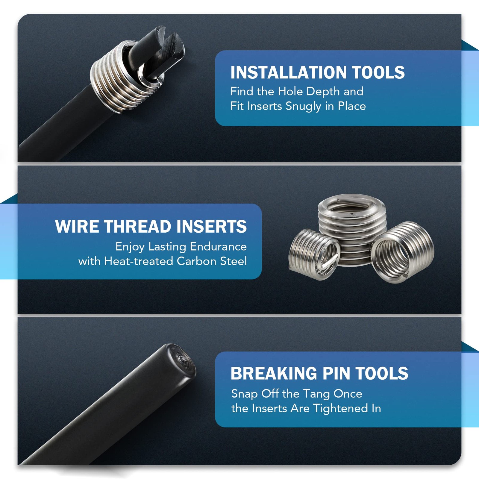 Orion Motor Tech Thread Repair Kit, SAE and Metric & Set