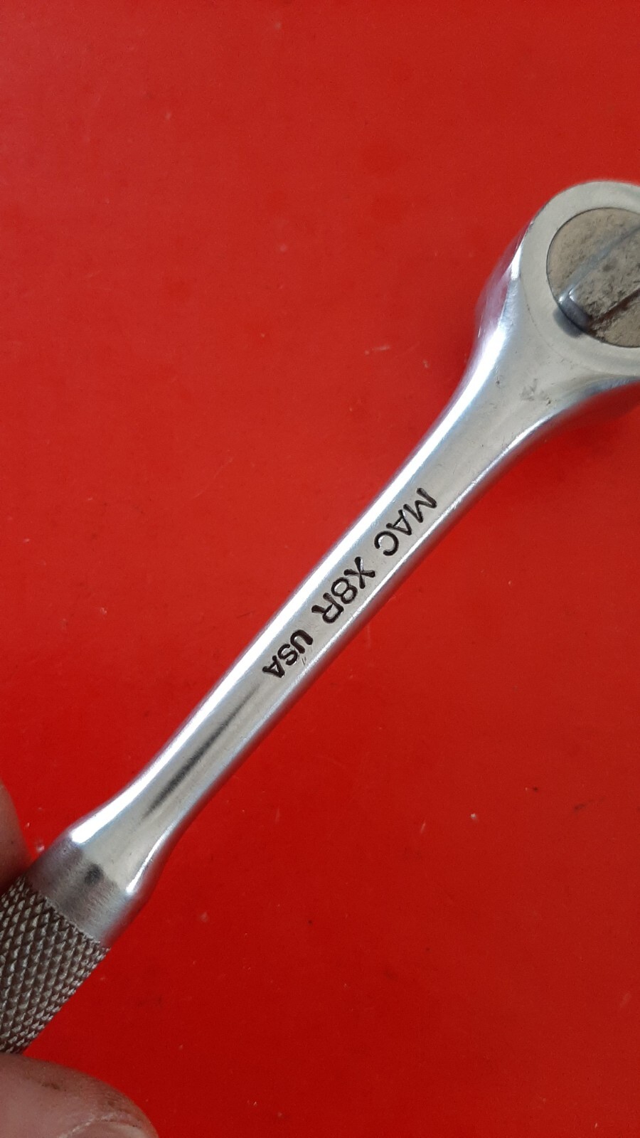 Vintage MAC TOOLS USA X8R Reversible Ratchet Wrench 3/8″ Drive Knurled Grip