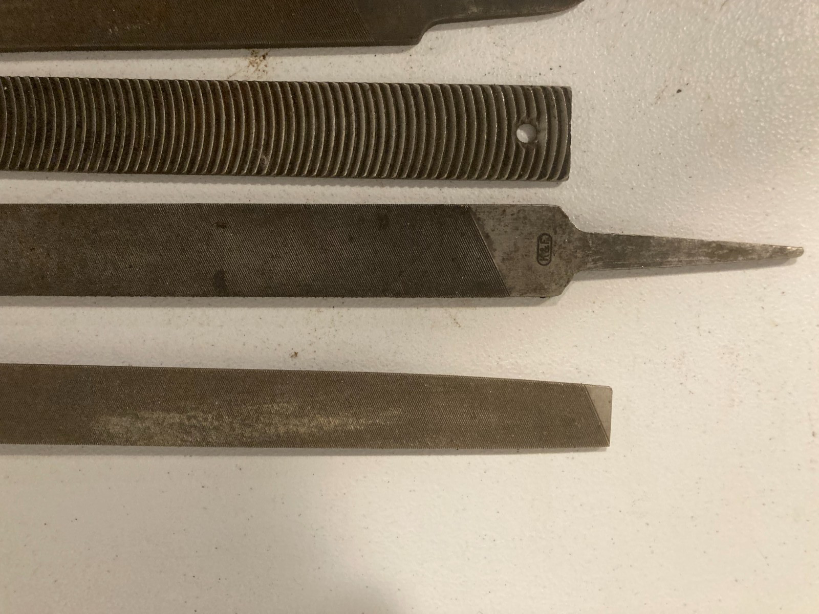 Vintage File set 8 pc Heller Nicholson New Britain Mill Flat Bastard Half Round
