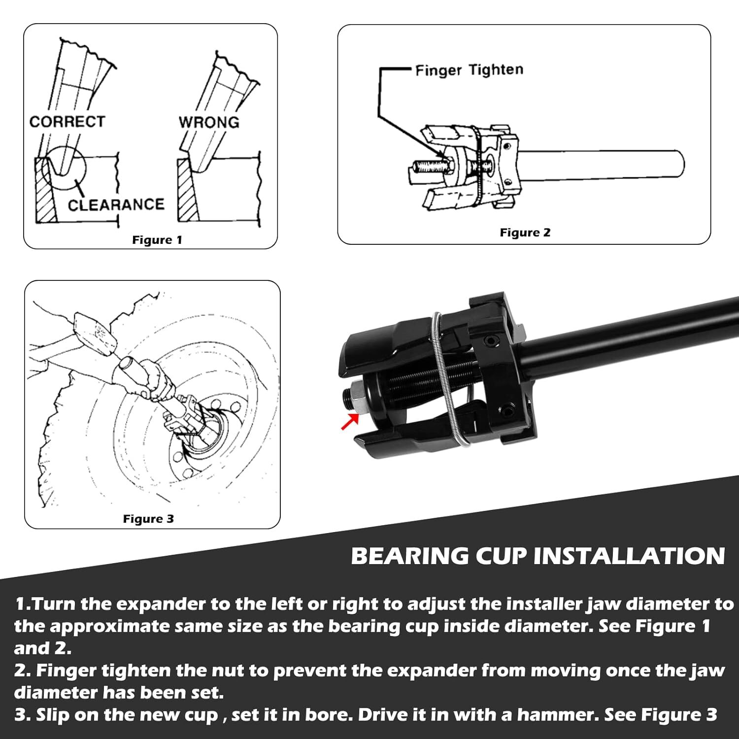 Truck Universal Bearing Cup Remover / Installer 7180 Fit 3-5/8″ to 6-1/2″ OD