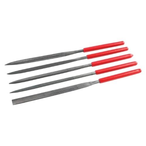Titan 17068 Precision File Set, 5-Piece, Heat-Treated Steel, Vinyl Handles,