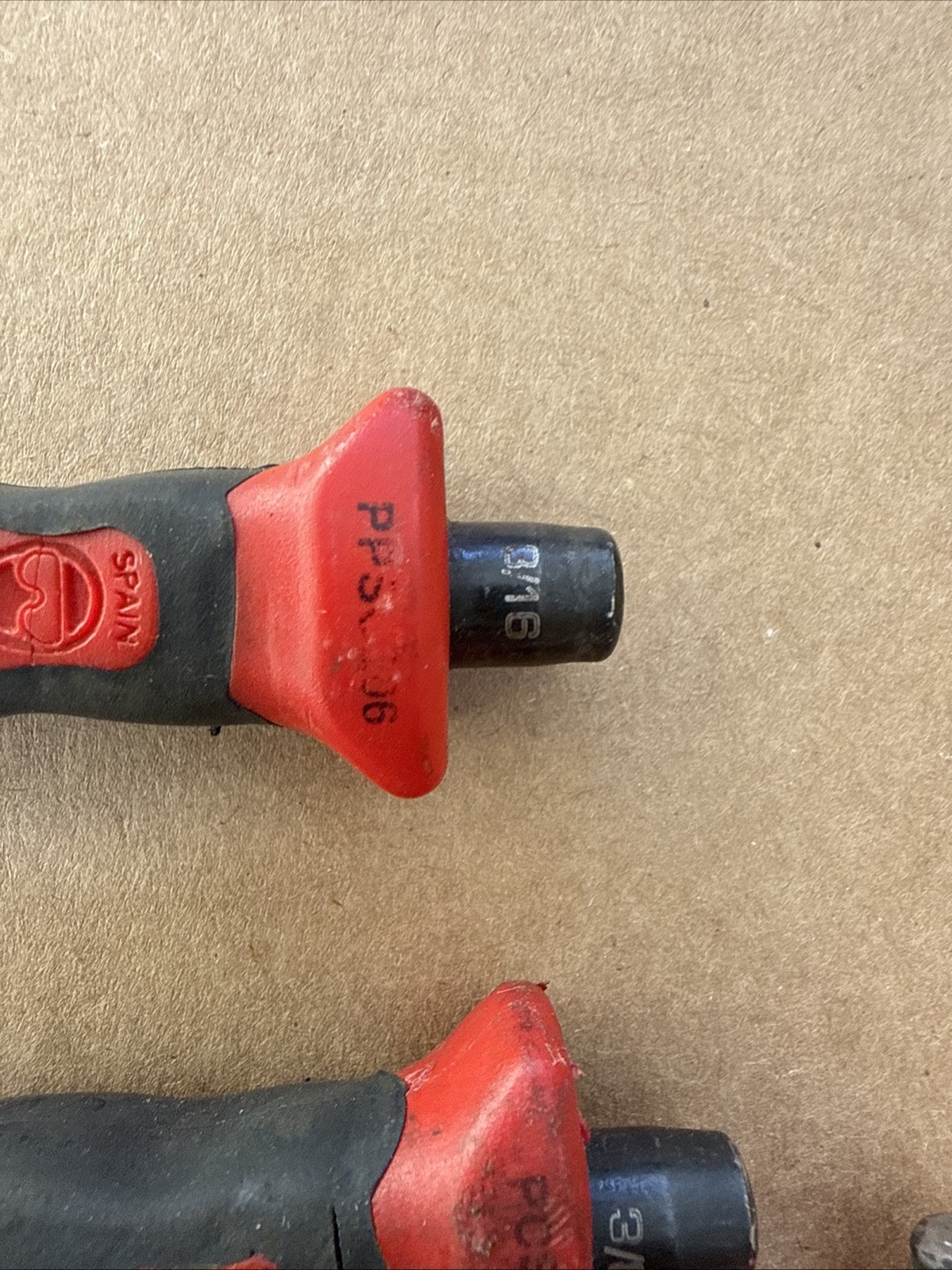 SNAP-ON 9PC Red SOFT GRIP PUNCH AND CHISEL SET #PPCSG710