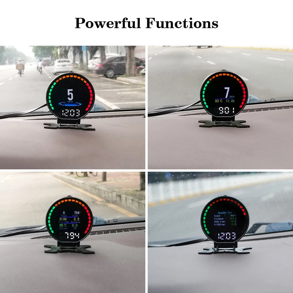 P15 Car OBD Head-Up Display Smart Digital Speedometer Water Temp Gauge Overspeed